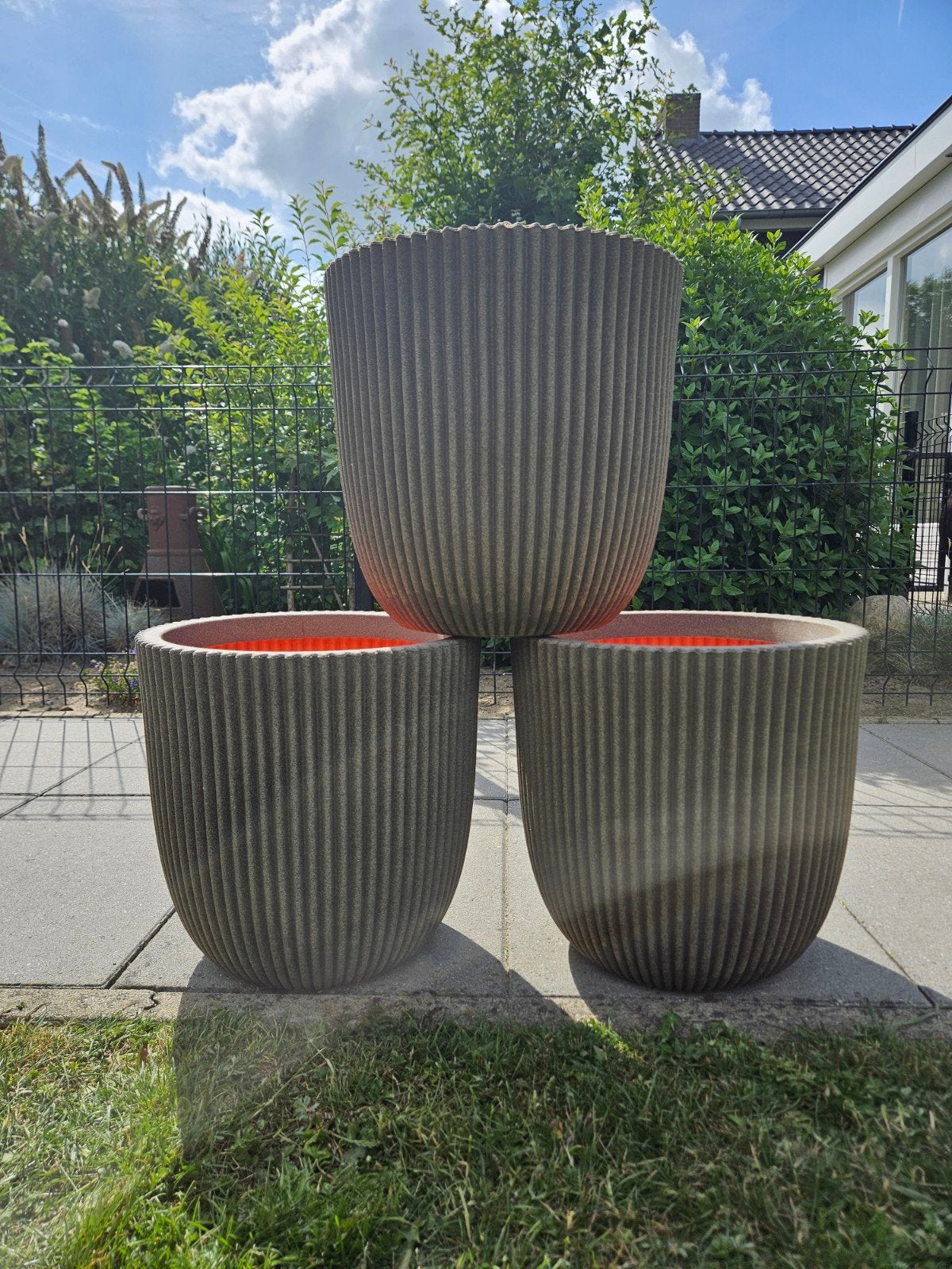 NIEUW capi bloempotten kleur Taupe, Kunststof, Capi, Capi, Rond