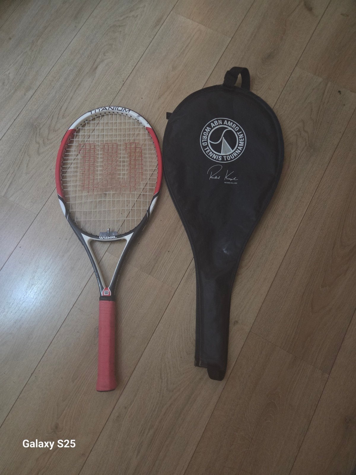 Wilson Six.One Comp Titanium Tennisracket met hoes, Ophalen of Verzenden, Gebruikt, Racket, Wilson