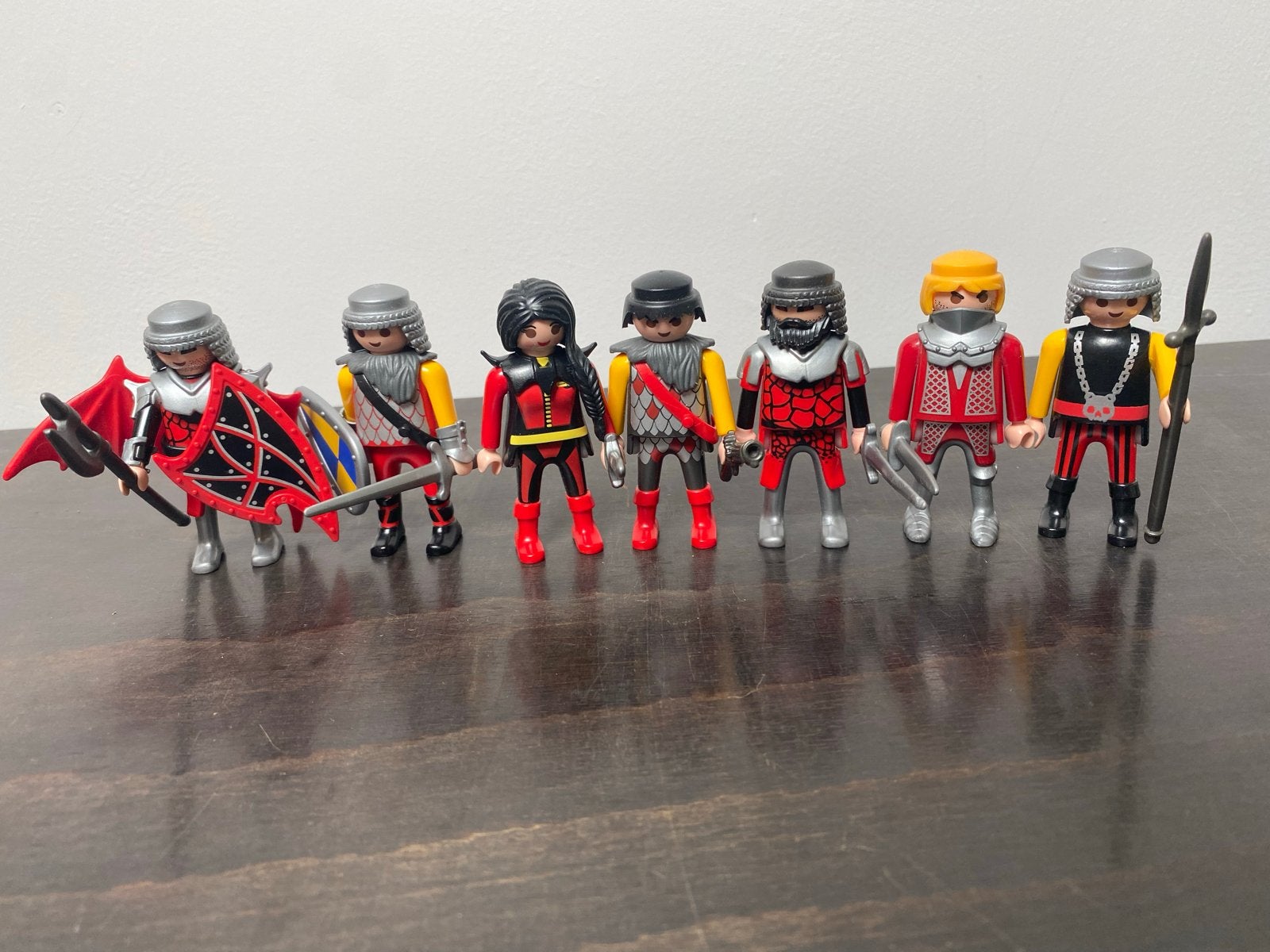 7 Playmobil ridders met accessoires, Kinderen en Baby's, Speelgoed | Playmobil, Gebruikt, Losse onderdelen, Ophalen of Verzenden