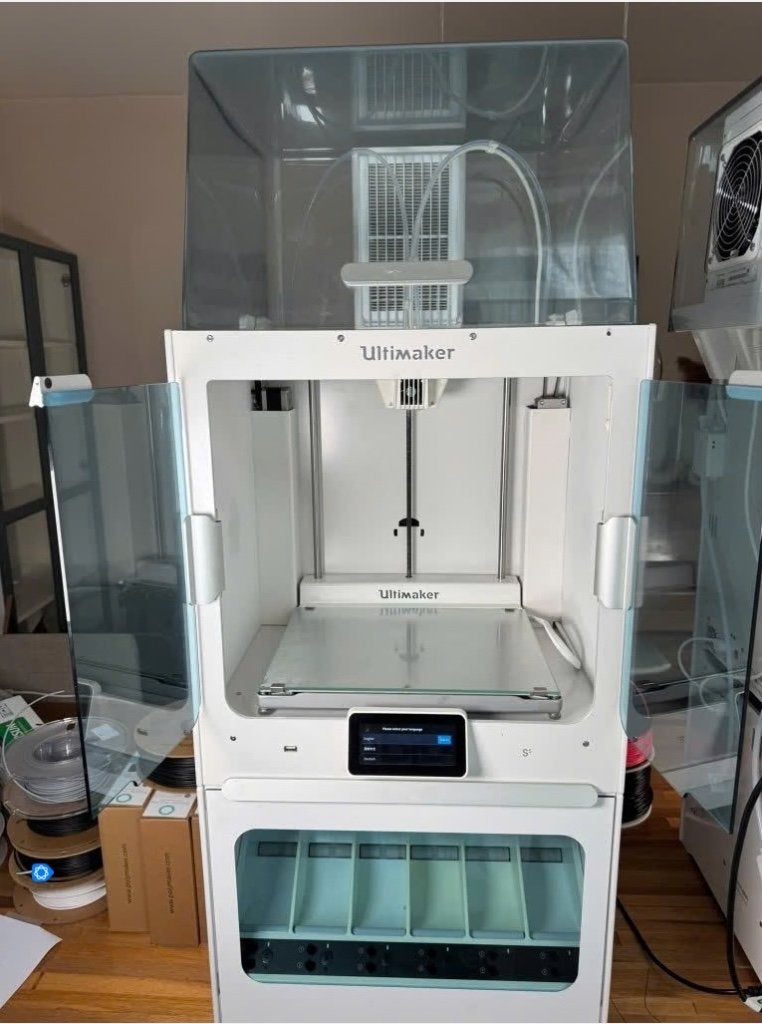 Ultimaker S5 Pro met material station en filament, Computers en Software, Ingebouwde Wi-Fi, Ultimaker, Ophalen of Verzenden, Zo goed als nieuw