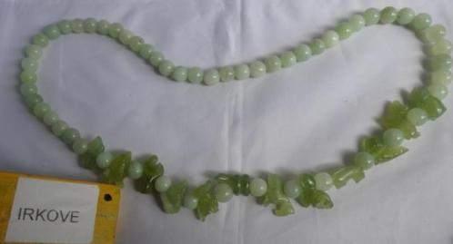 JADE KETTING * MET CHINESE DIERENRIEM FIGUREN * 80 cm *, Verzenden, Overige materialen, Ketting, Met edelsteen
