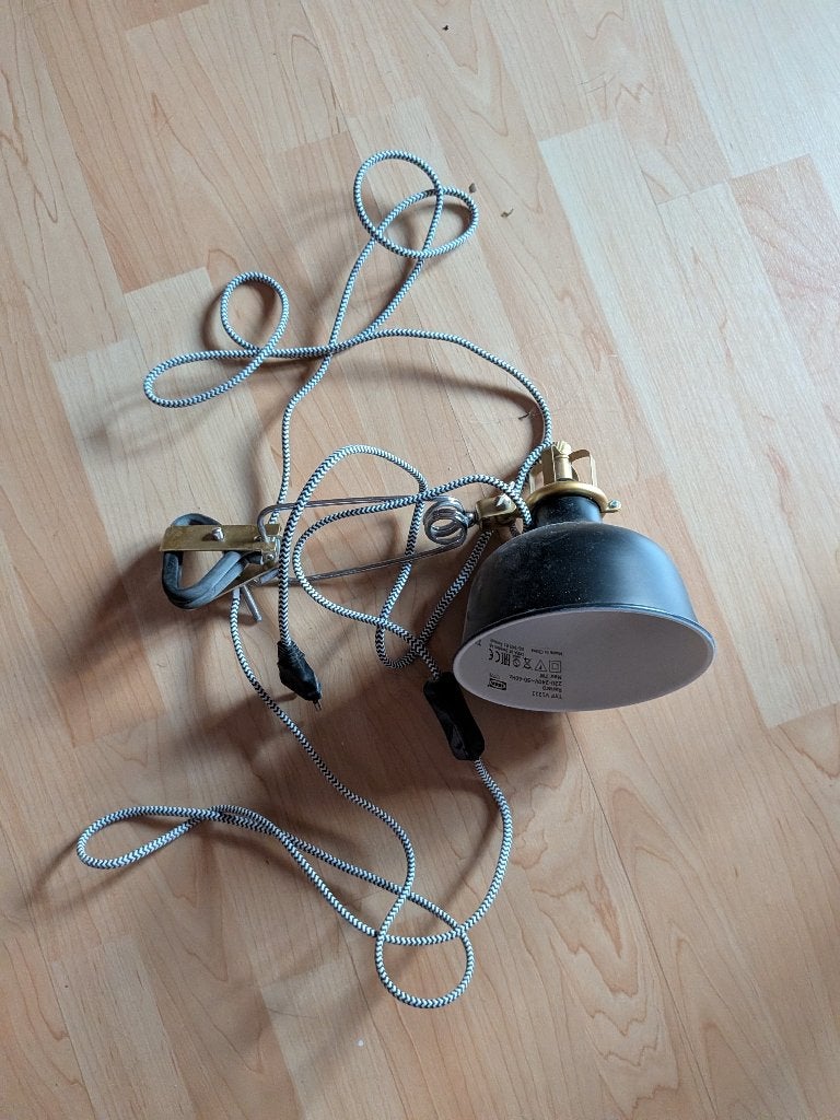 Ranarp wand/klemspot zwart, Huis en Inrichting, Geschikt voor wandmontage, Ophalen of Verzenden, Zo goed als nieuw, Metaal