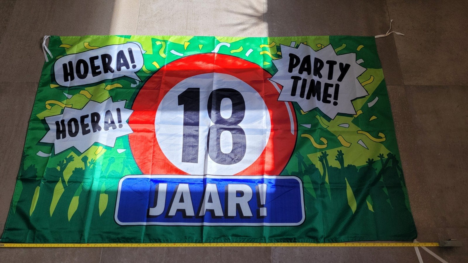 spandoek voor verjaardag 18 jaar, Diversen, Ophalen of Verzenden, Zo goed als nieuw