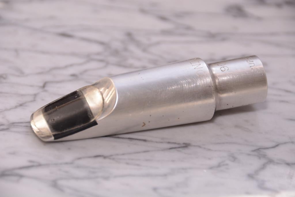 Ponzol Super 90 (USA) - Verzilverde Altsax Mondstuk, Ophalen of Verzenden, Zo goed als nieuw, Saxofoon
