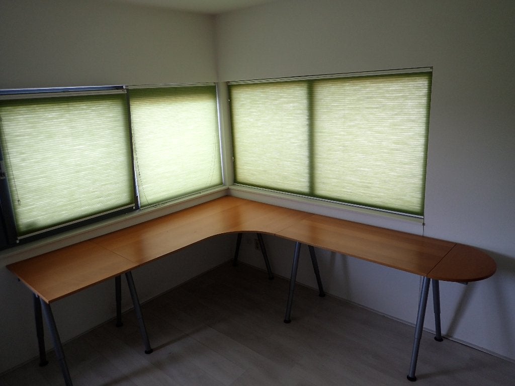 Hoekbureau Ikea Galant, Huis en Inrichting, Bureaus, Ophalen, Gebruikt, In hoogte verstelbaar, Hoekbureau