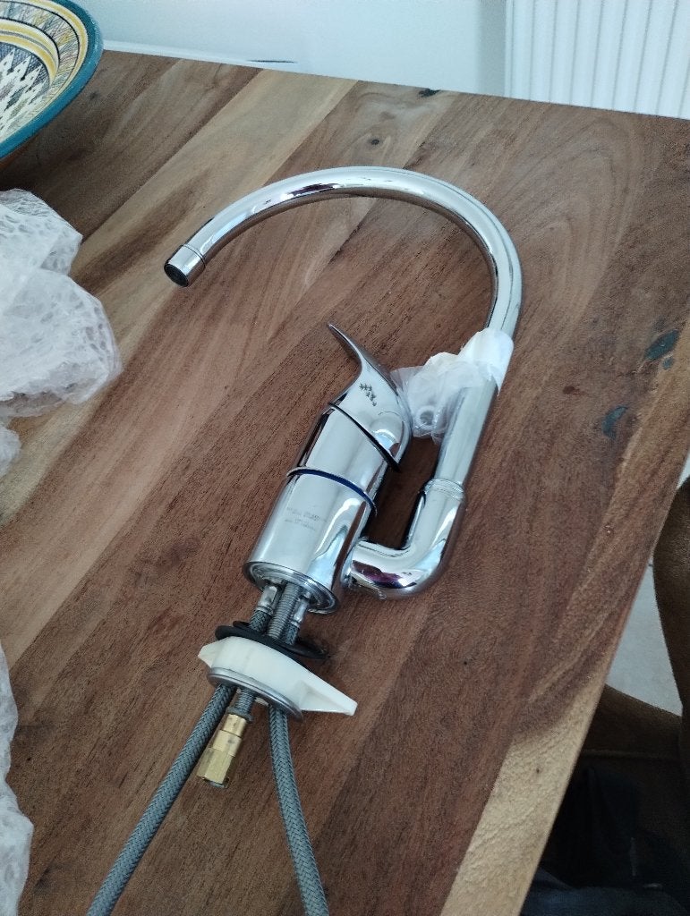 keukenkraan Grohe, Doe-het-zelf en Verbouw, Sanitair, Ophalen, Zo goed als nieuw, Chroom, Kraan