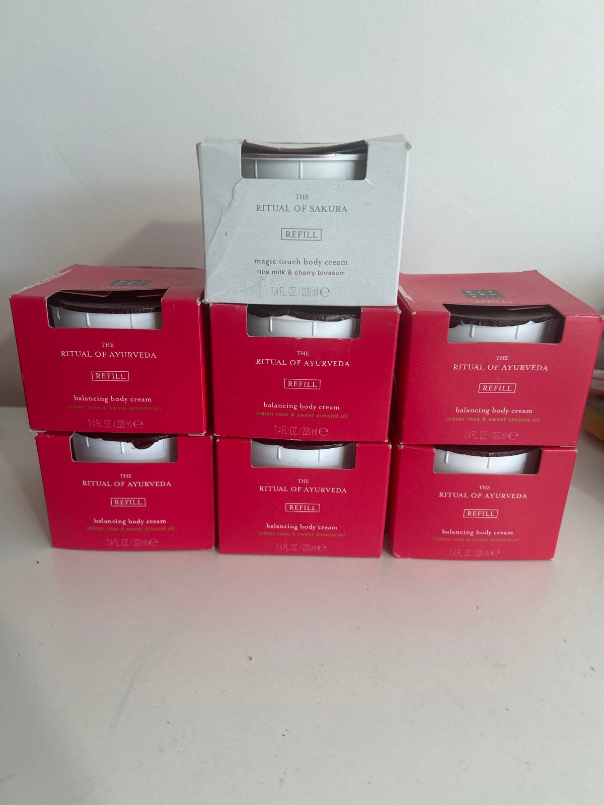 Rituals Body Cream Refills: 6x Ayurveda & 1x Sakura, Ophalen of Verzenden, Nieuw, Bodylotion, Crème of Olie