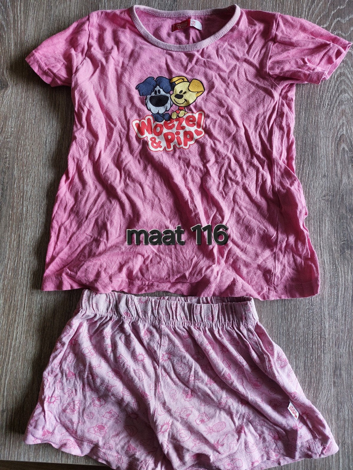 Woezel & Pip pyjama/setje maat 116, Kinderen en Baby's, Ophalen of Verzenden