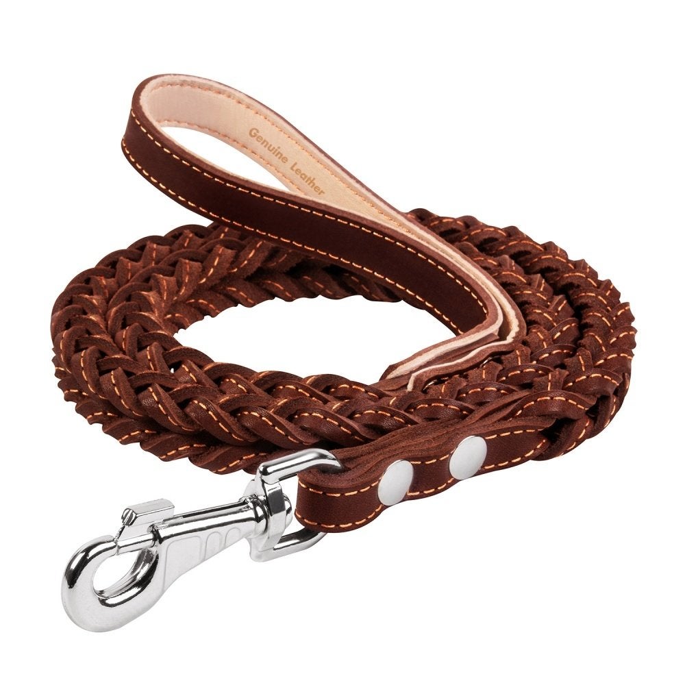 WAUDOG Classic Gevlochten Hondenriem 20 mm Bruin KOOPJE!!!, Ophalen of Verzenden, Nieuw, Hondenriem