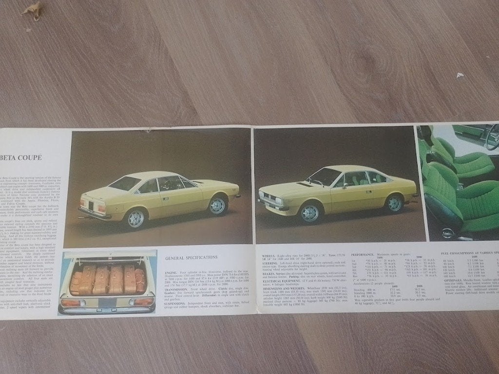 Lancia Beta Coupe autofolder, Ophalen of Verzenden, Gelezen, Overige merken