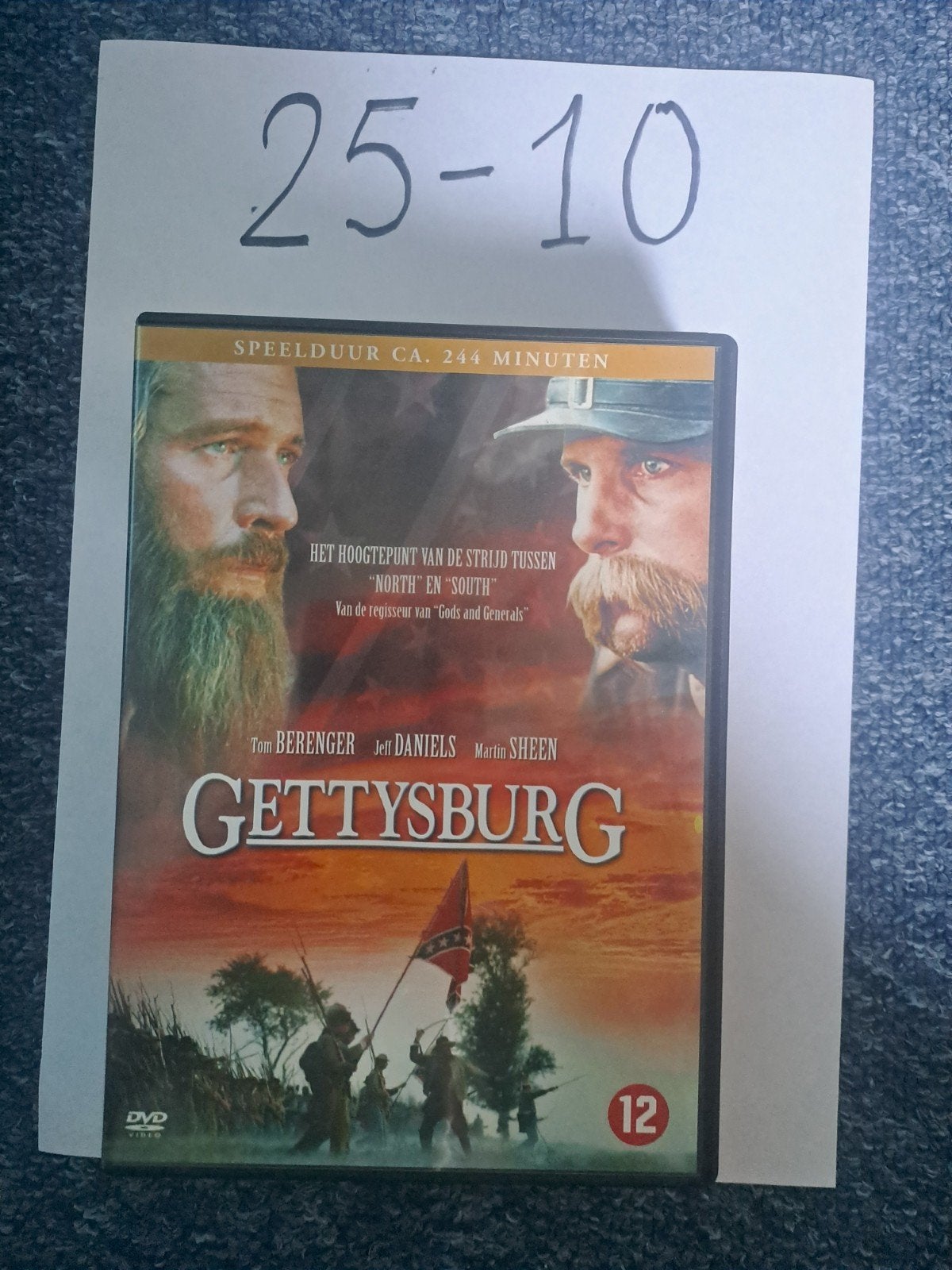 Gettysburg DVD -Historisch drama over de Amerikaanse Burgero, Cd's en Dvd's, Vanaf 12 jaar, Ophalen of Verzenden, Zo goed als nieuw