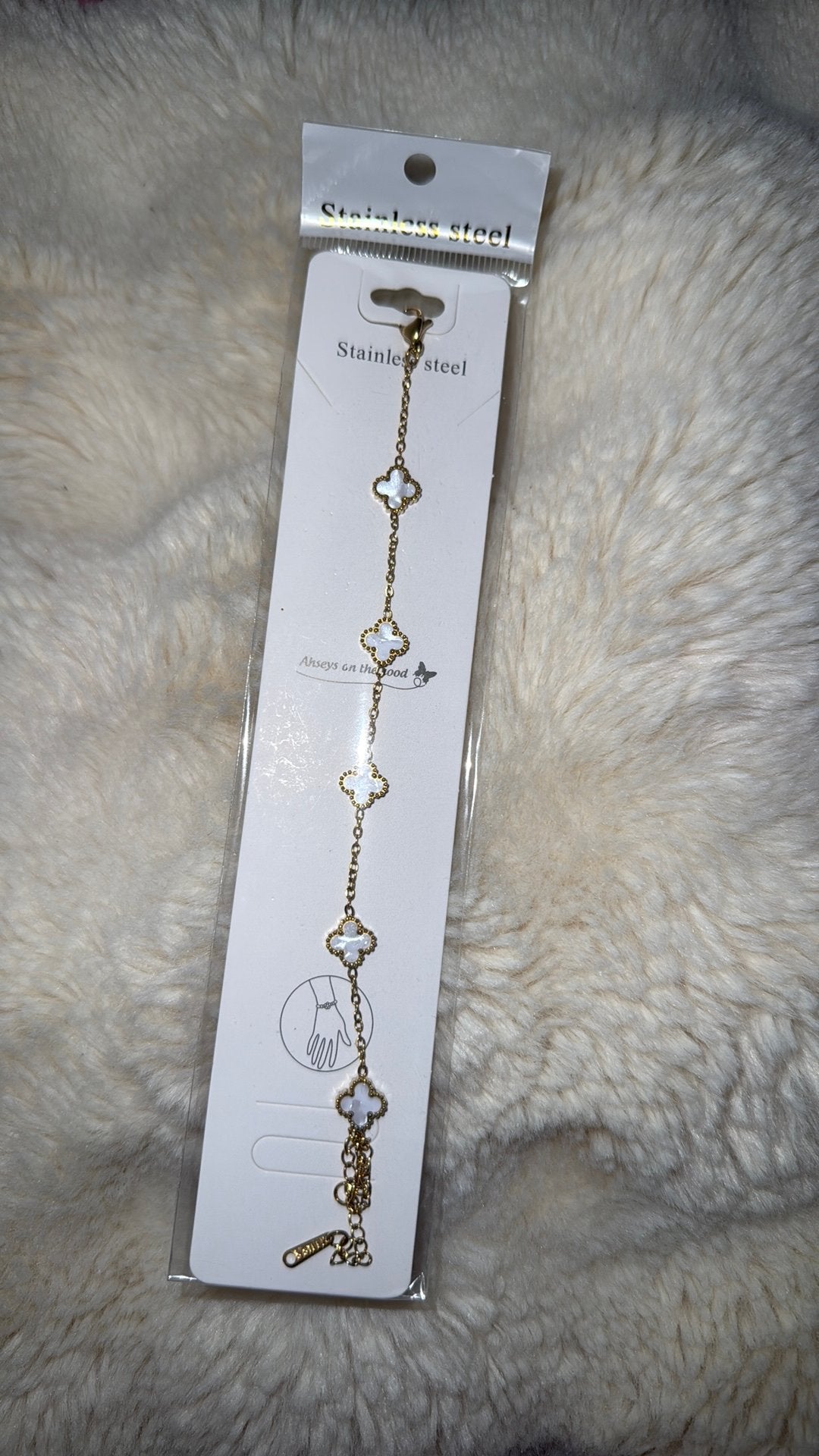 klaver armband, Ophalen of Verzenden, Nieuw, Goud, Staal