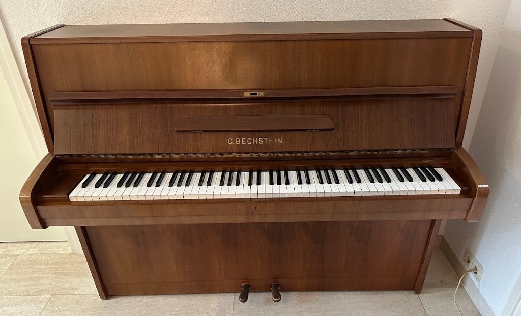 C. Bechstein piano (1978) – prachtige Duitse kwaliteitsklank, Ophalen, Gebruikt, Bruin, Piano
