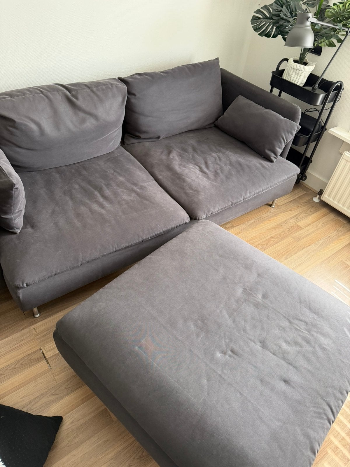Soderhamn bank ikea met poef, Ophalen, Gebruikt