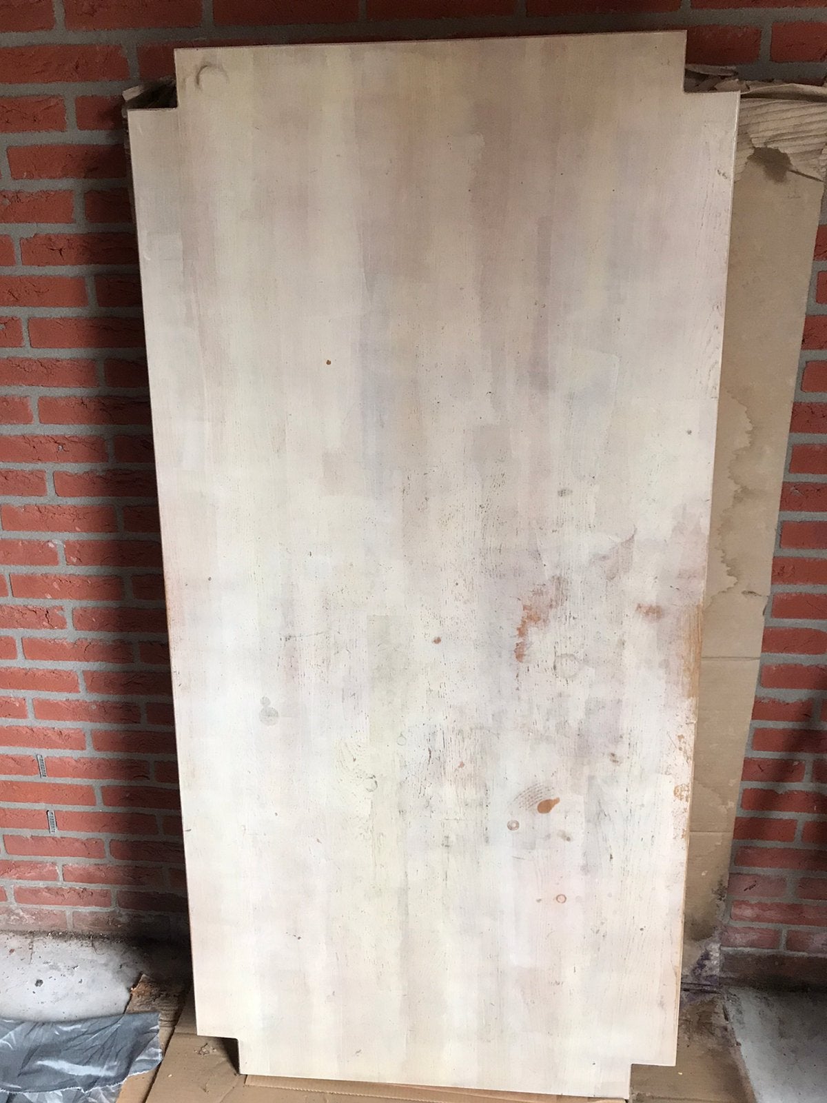 Eettafel eikenhout 160 x 80 x 78, Ophalen, Gebruikt, Eikenhout, 50 tot 100 cm