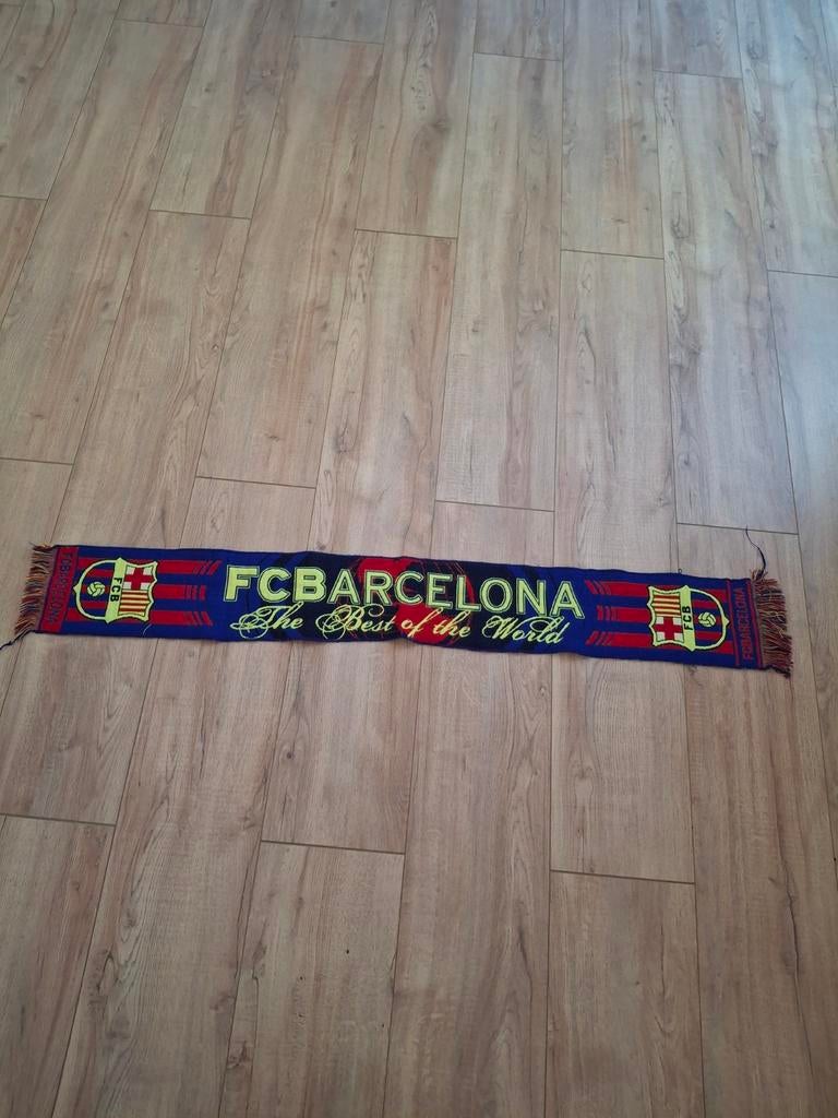 FC Barcelona sjaal, Ophalen of Verzenden, Zo goed als nieuw, Buitenlandse clubs, Vaantje of Sjaal