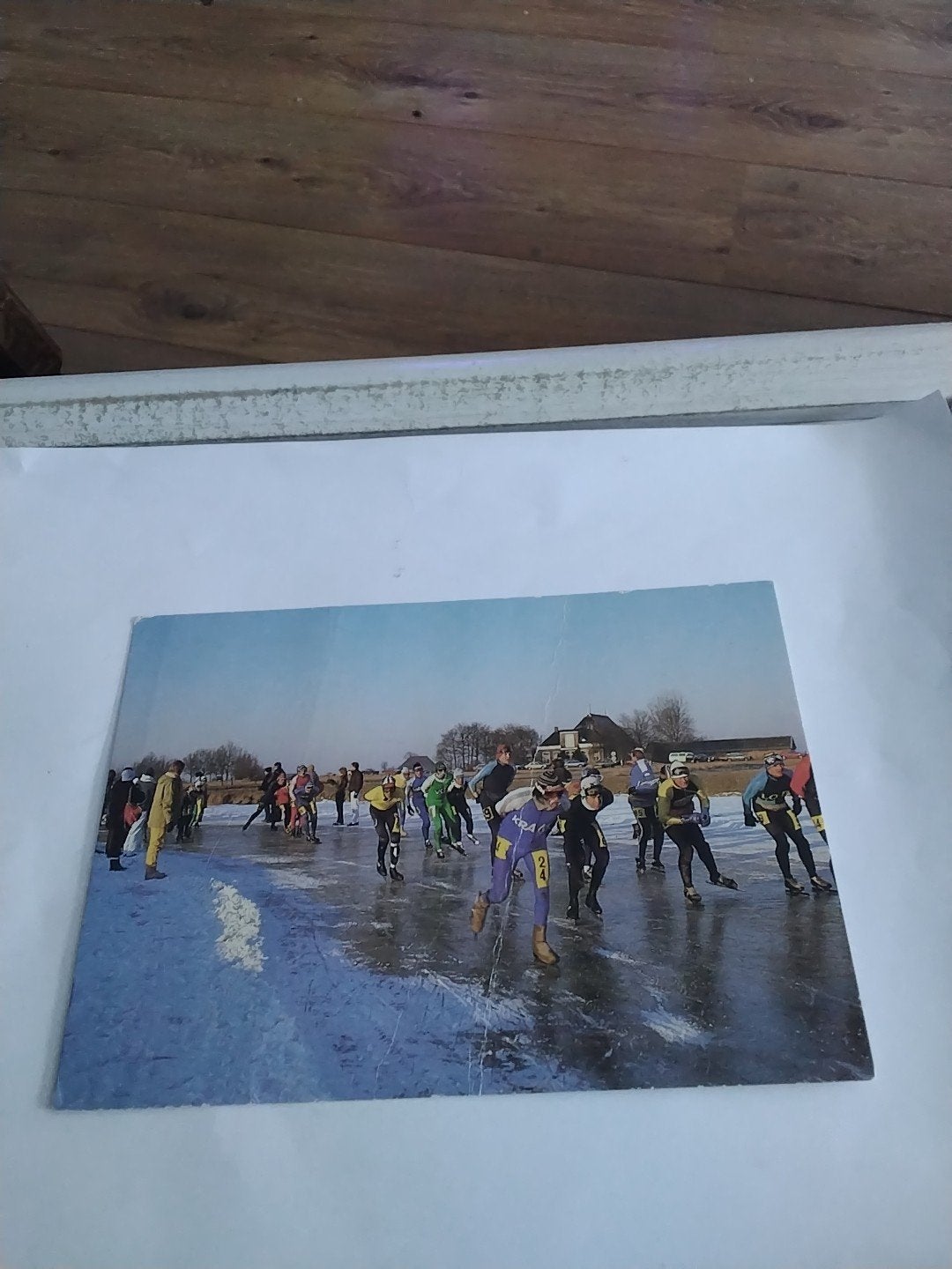 kaart 14e  Elfstedentocht 1986 - Workumer trekvaart, Ophalen of Verzenden, 1980 tot heden, Gelopen