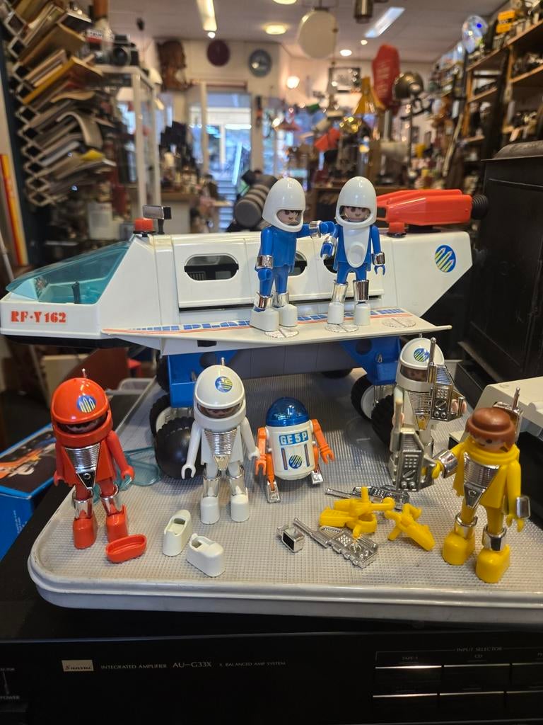 Vintage playmobil space shuttle en R2D2 GE5P met accessoires, Ophalen of Verzenden, Gebruikt