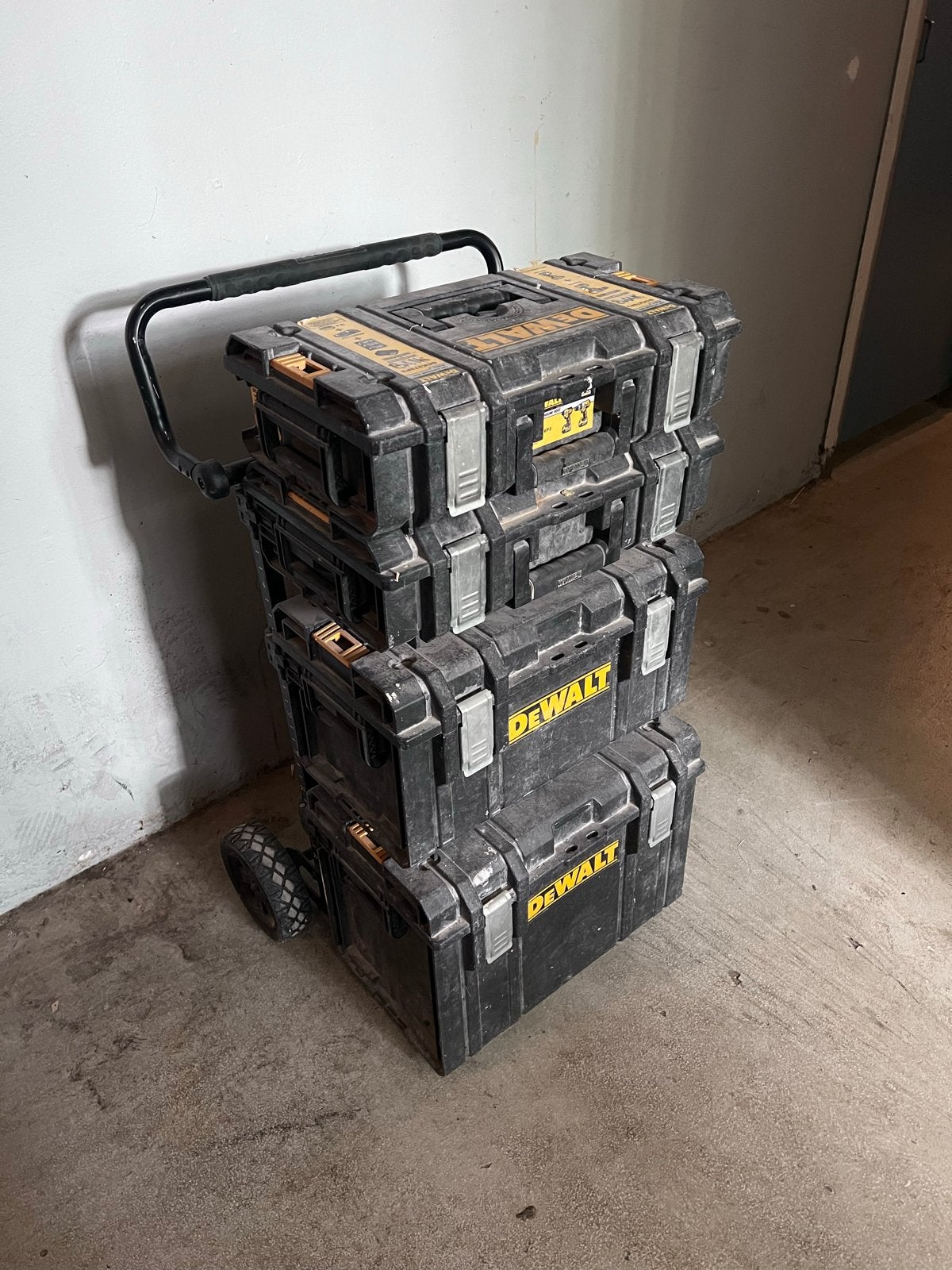DeWalt ToughSystem 1.0 (3-in-1 Set) - Type 1-70-349+Trolley, Ophalen, Gebruikt, Gereedschapsopslag, DeWalt