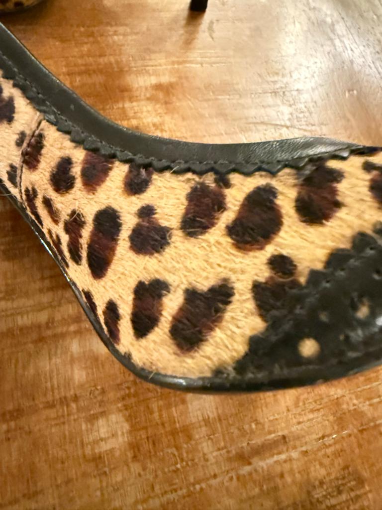 Leopard print pumps maat 36, Kleding | Dames, Ophalen of Verzenden, Zo goed als nieuw, Bruin, Pumps