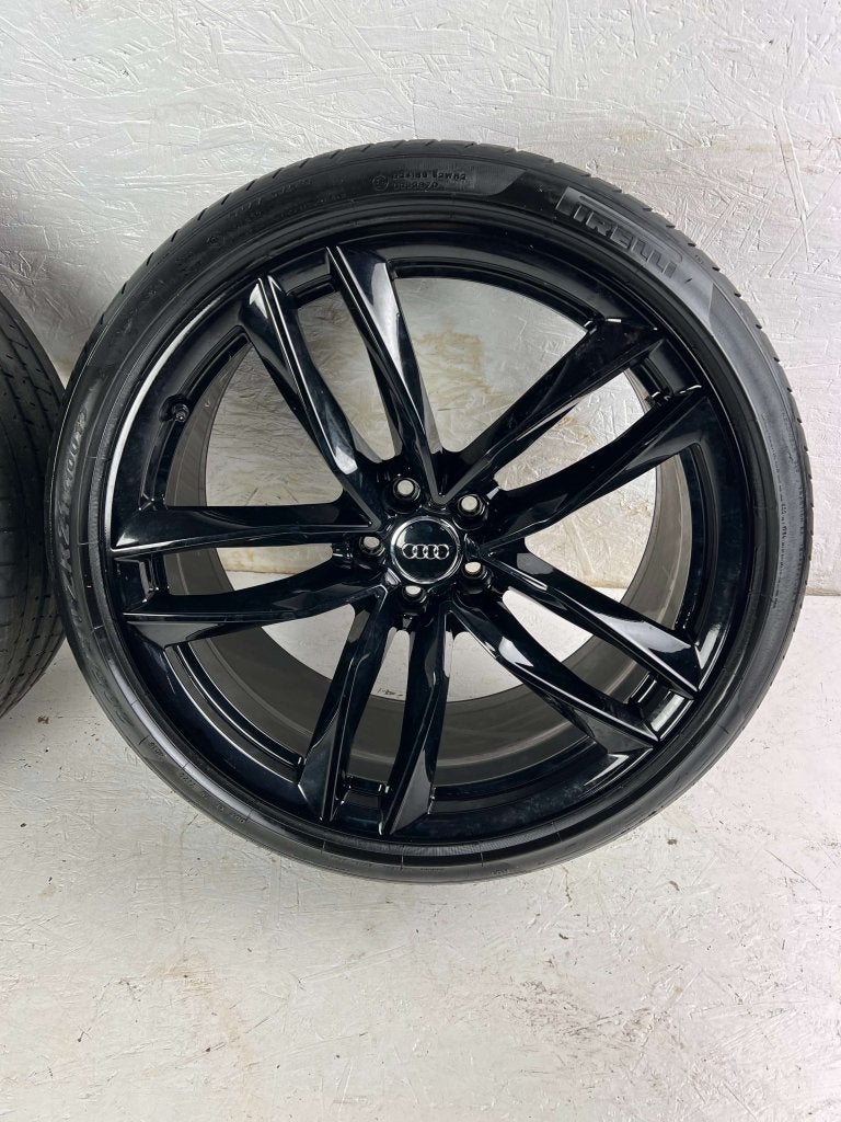 Originele Audi RS6 A6 S6 velgen 21" 5x112 zomer pirelli 4G0, Niet ingevuld, Gebruikt, 285 mm, Banden en Velgen