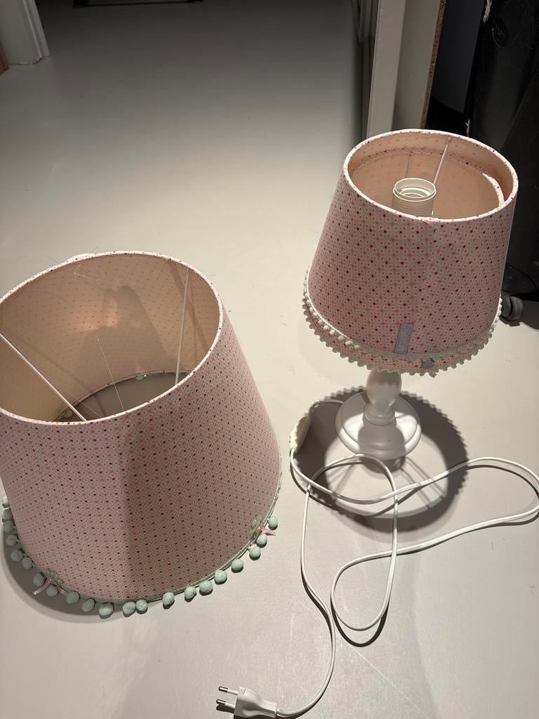 Knusse lampjes voor meidenkamer - Set van 2, Ophalen, Zo goed als nieuw, Stof, Minder dan 50 cm