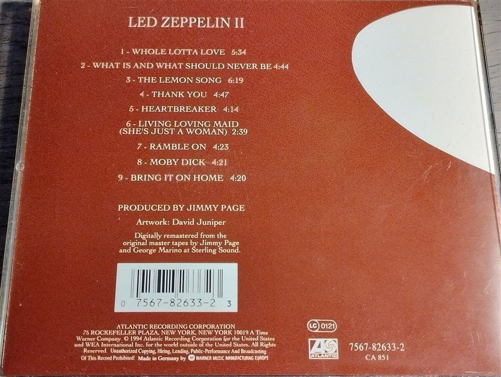 Led Zeppelin - II, Ophalen of Verzenden, Zo goed als nieuw