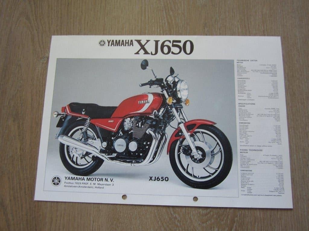 Yamaha XJ 650 / XS 850 brochure folder, Ophalen of Verzenden, Yamaha