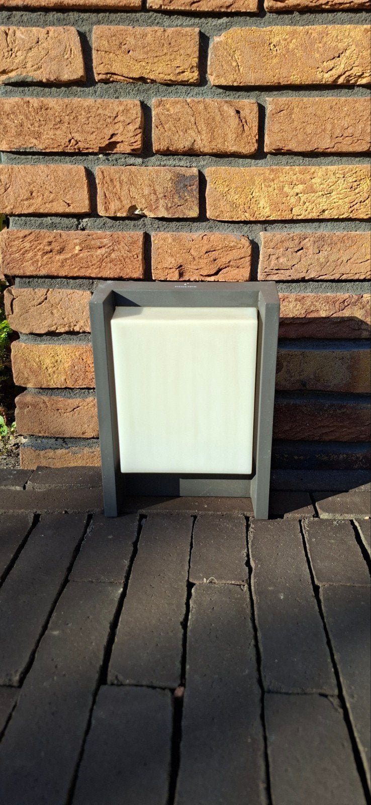 Moderne Philips buitenlamp, antraciet met melkglas, Gebruikt, Grijs, Modern, Ophalen
