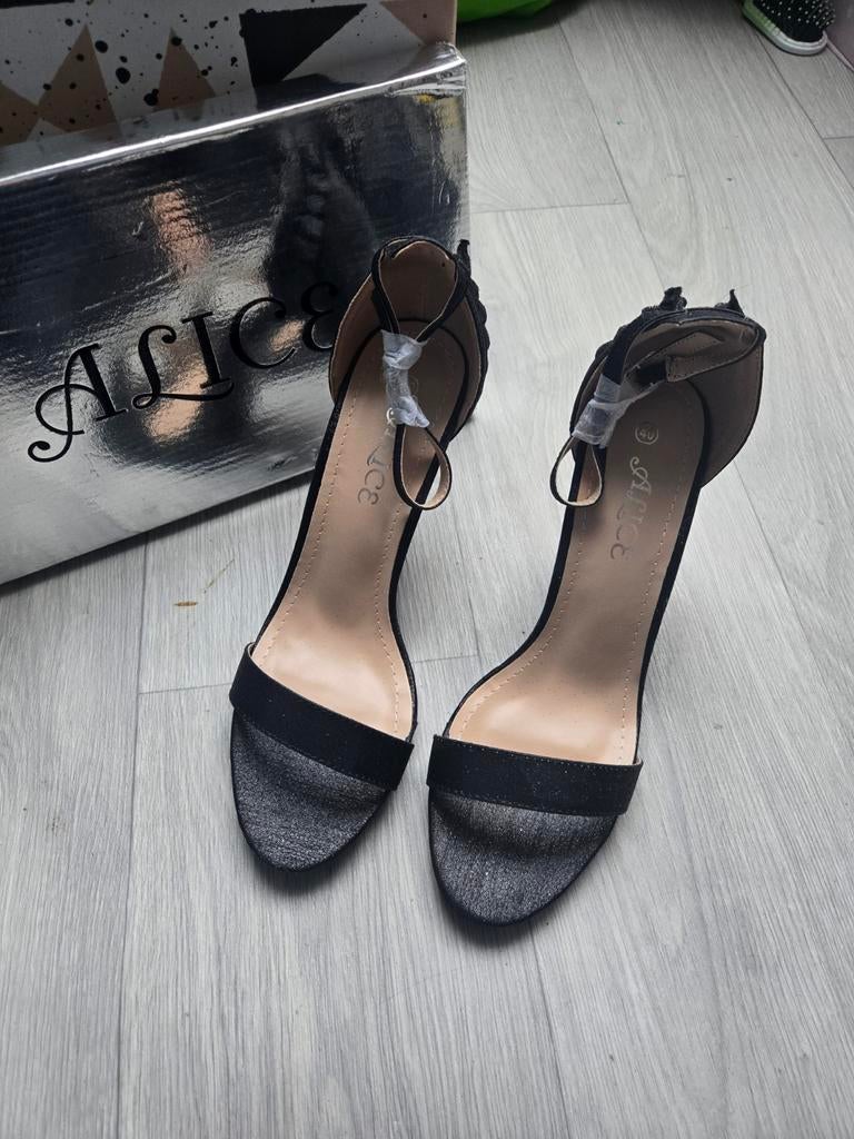 Nieuwe zwarte glitter hakken - Maat 40, Pumps, Zwart, Nieuw, Ophalen of Verzenden