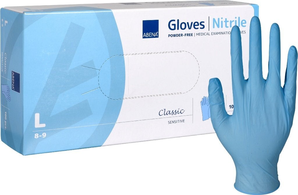 Voordeelpak 20x100 stuks Blauwe nitril handschoenen Abena, Verzenden, Nieuw