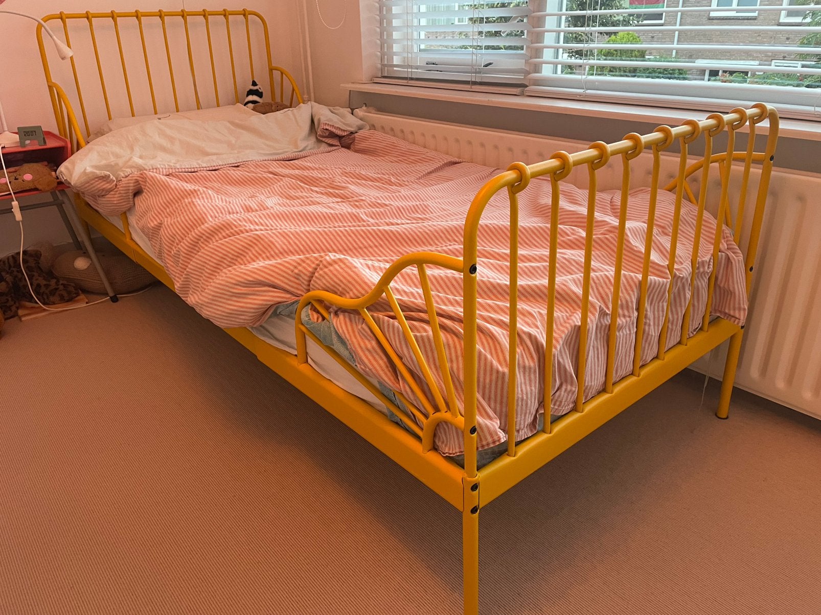 IKEA Minnen meegroeibed, Kinderen en Baby's, Kinderkamer | Bedden, Ophalen, 70 tot 85 cm, Zo goed als nieuw, Lattenbodem