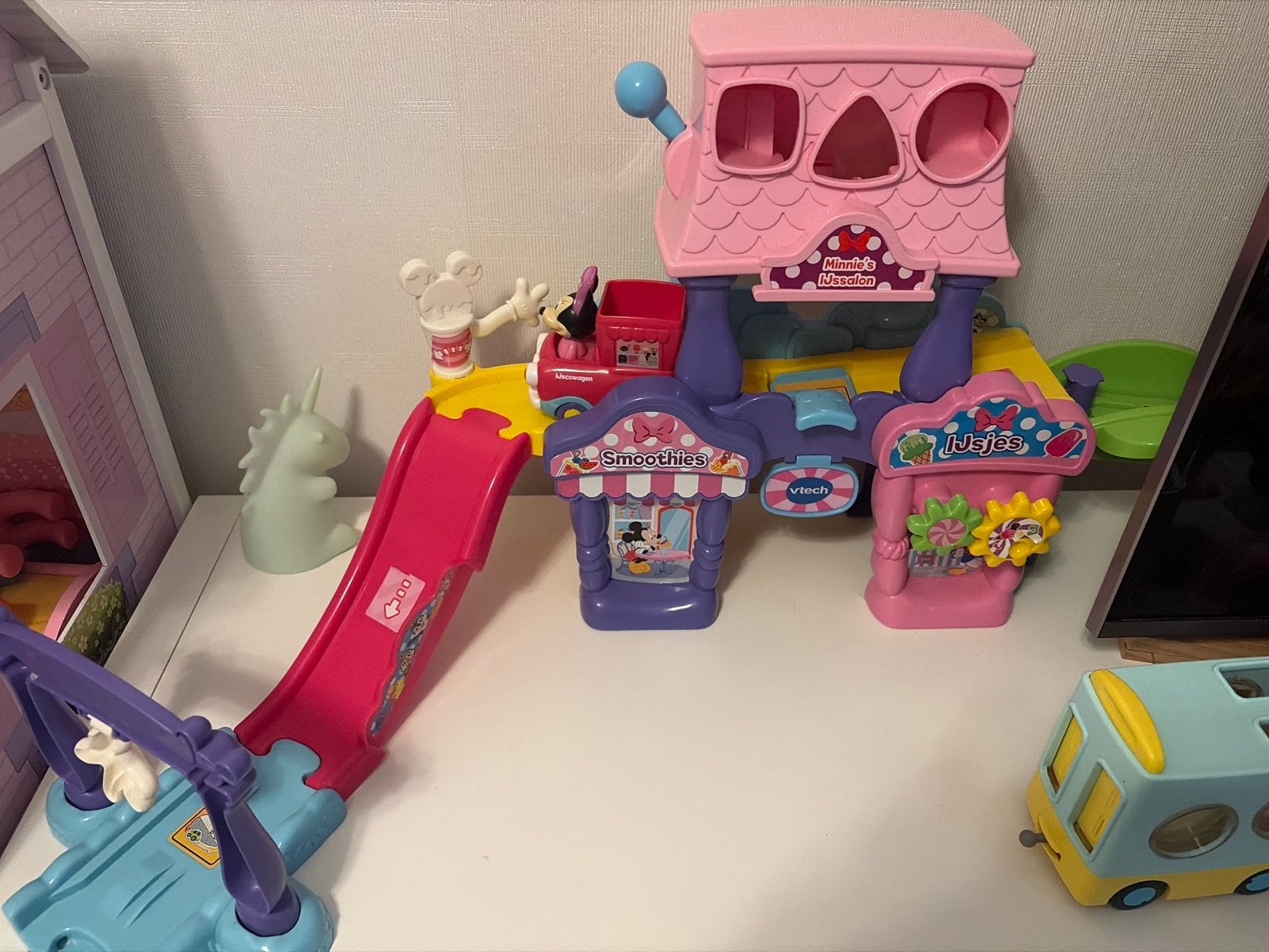 VTech Toet Toet Auto's Minnie Mouse IJssalon, Ophalen, Gebruikt, Auto, Met licht