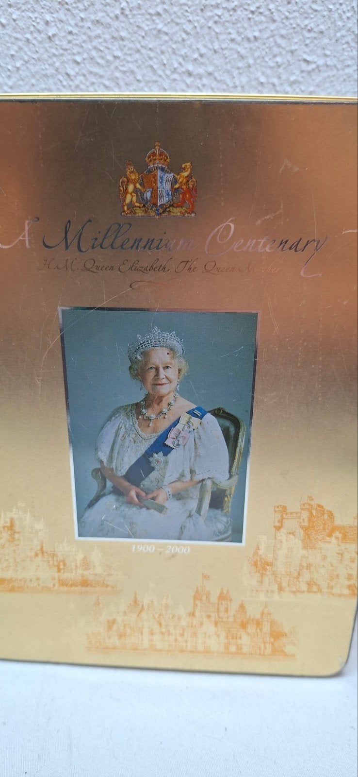 Vintage blikken doos H.M. Queen Elizabeth The Queen Mother, Verzamelen, Blikken, Ophalen of Verzenden, Gebruikt, Overige, Overige merken