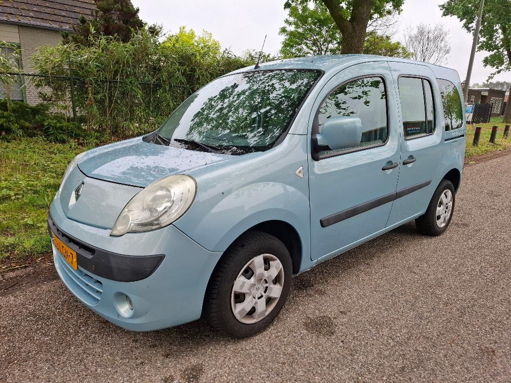 Renault Kangoo 1.6 16V 78KW Family 2010 Blauw Airco 5p, Metallic lak, 4 cilinders, Blauw, Origineel Nederlands