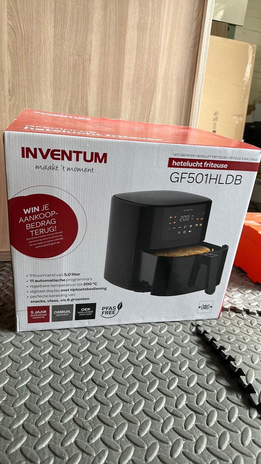 Inventum GF501HLDB, Ophalen of Verzenden, Nieuw, Airfryer
