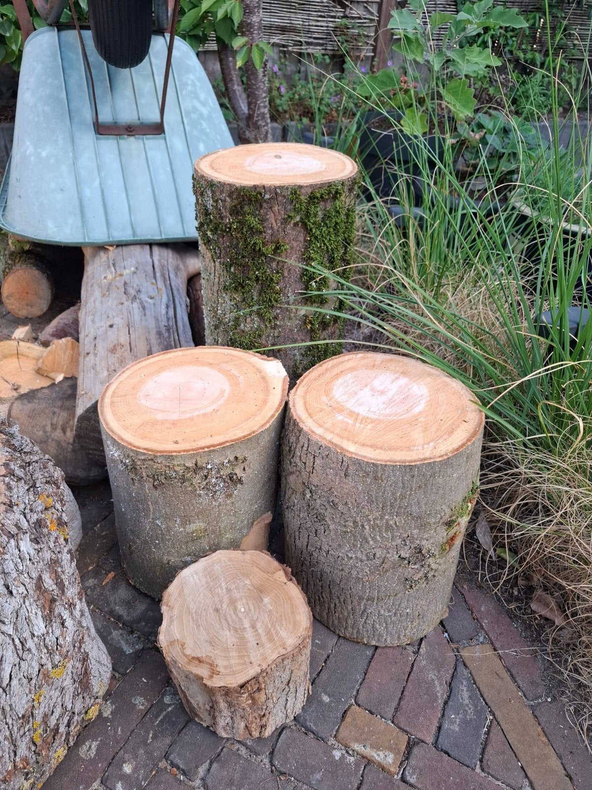 Hakblokken om haardhout op te kloven hakblok stam boomstam, Huis en Inrichting, Woonaccessoires | Zuilen en Pilaren, Ophalen, Nieuw