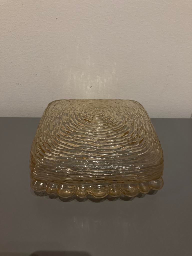 Vintage plafondlamp van Glashutte Limburg, Verzenden, Gebruikt, Glas