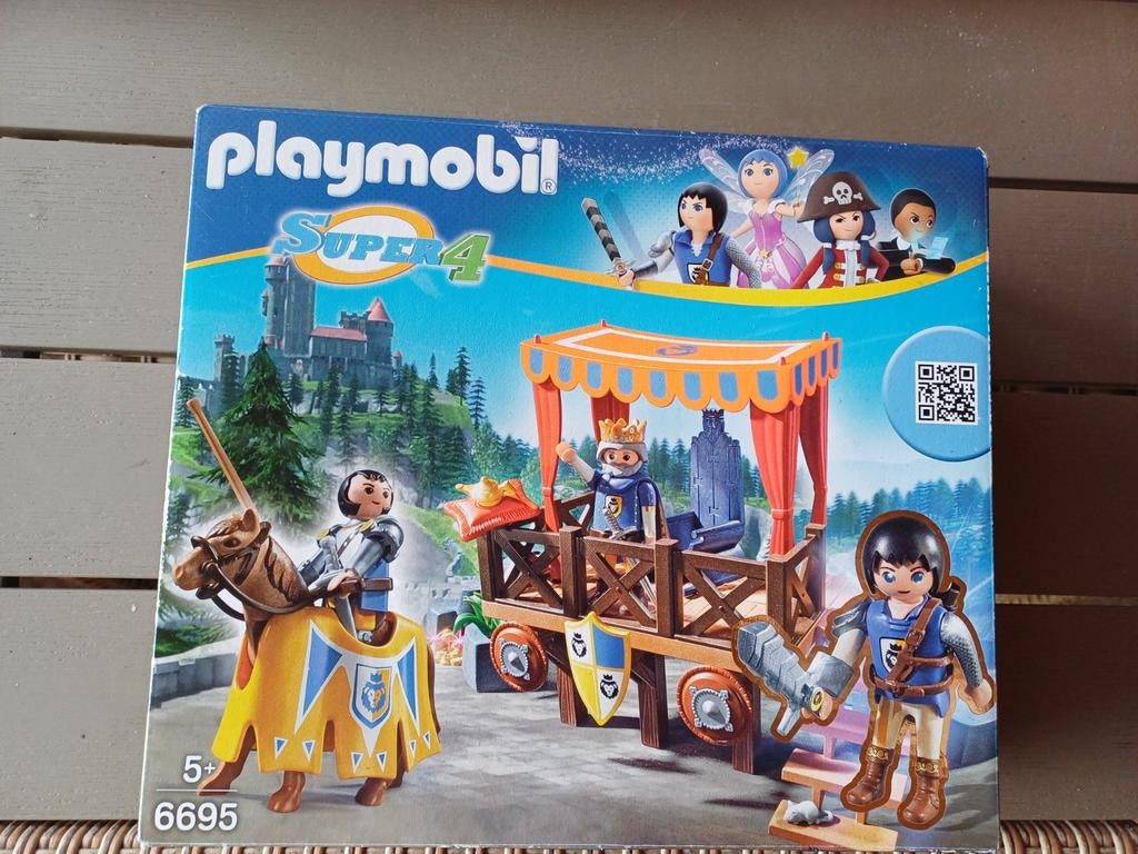 Playmobil 6695 Ridder Koning Troon Goud schat  T.E.A.B., Ophalen of Verzenden, Zo goed als nieuw
