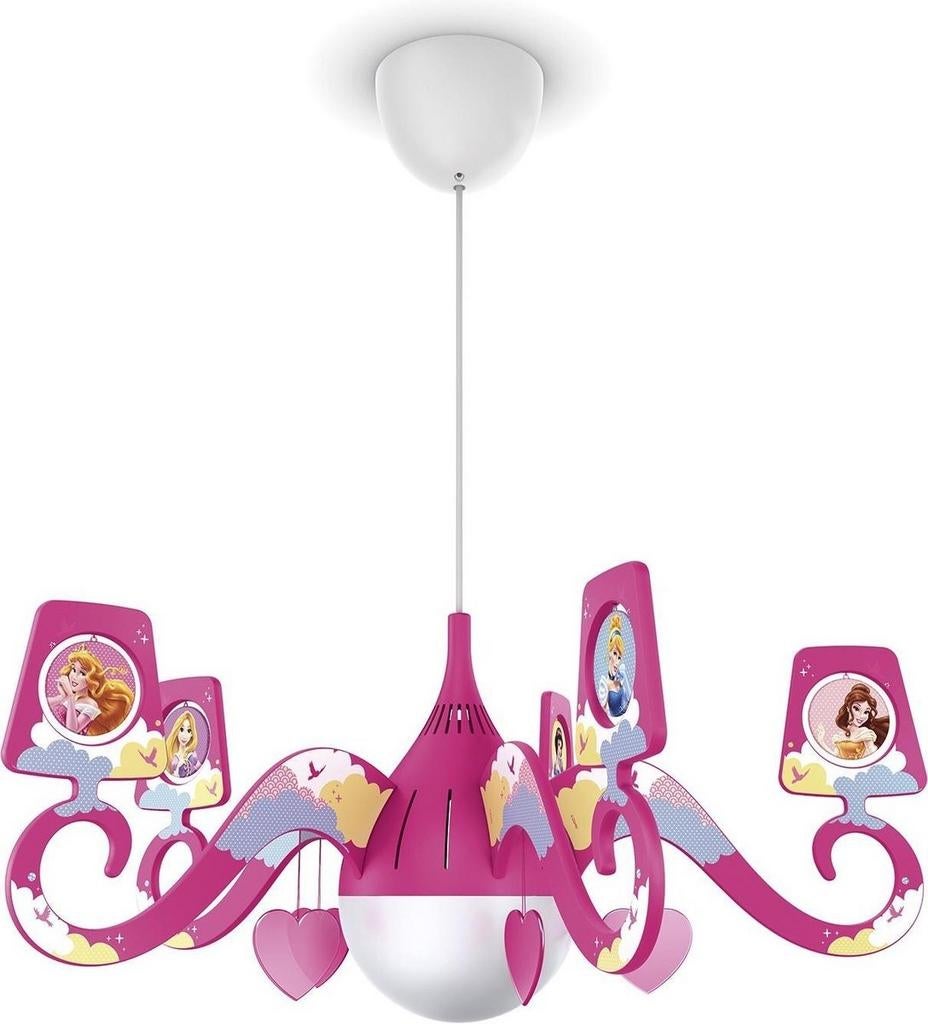 Philips Disney Princess Hanglamp - Roze Kroonluchter, Ophalen of Verzenden, Gebruikt, Kunststof, Disney Princess, Sprookjes, Kinderkamer