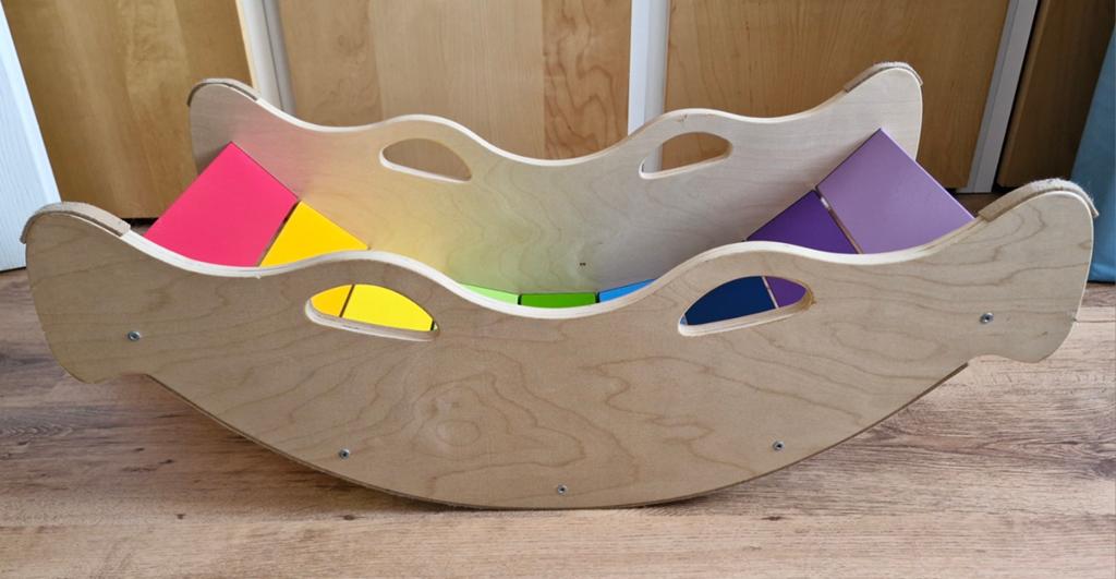 Lupilu montessori regenboogschommel houten balans wip, Kinderen en Baby's, Speelgoed | Houten speelgoed, Ophalen, Zo goed als nieuw