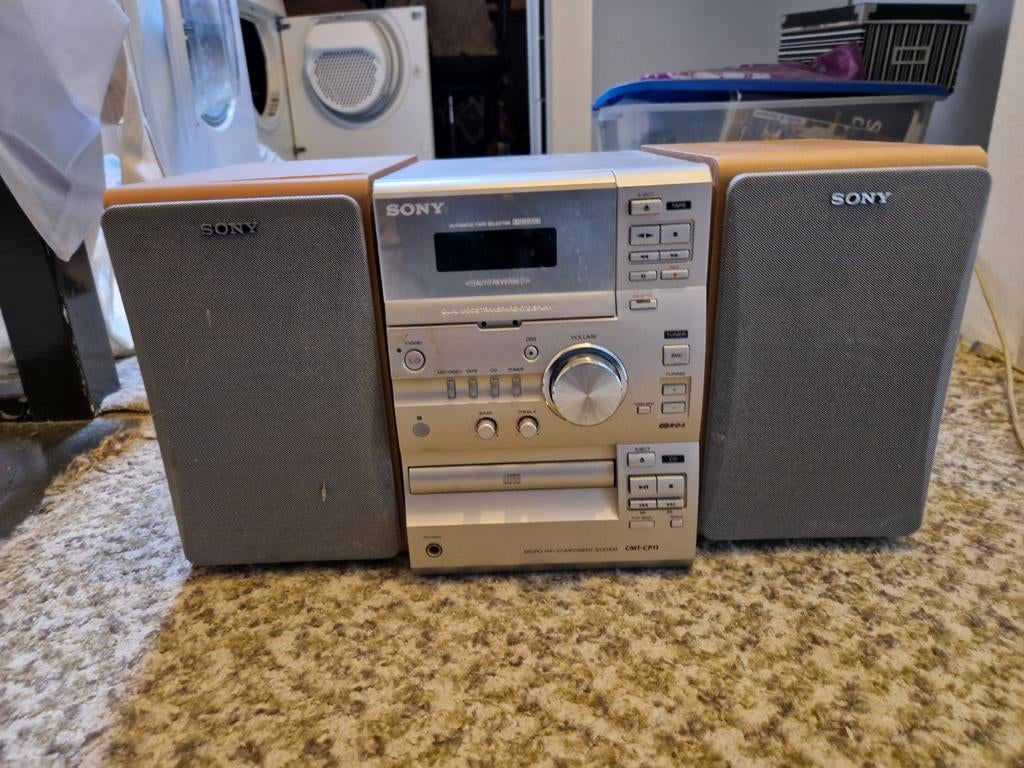 Sony Microset met CD-speler, Cassettedeck en Radio, Audio, Tv en Foto, Stereo-sets, Gebruikt, Cassettedeck, Cd-speler, Tuner of Radio