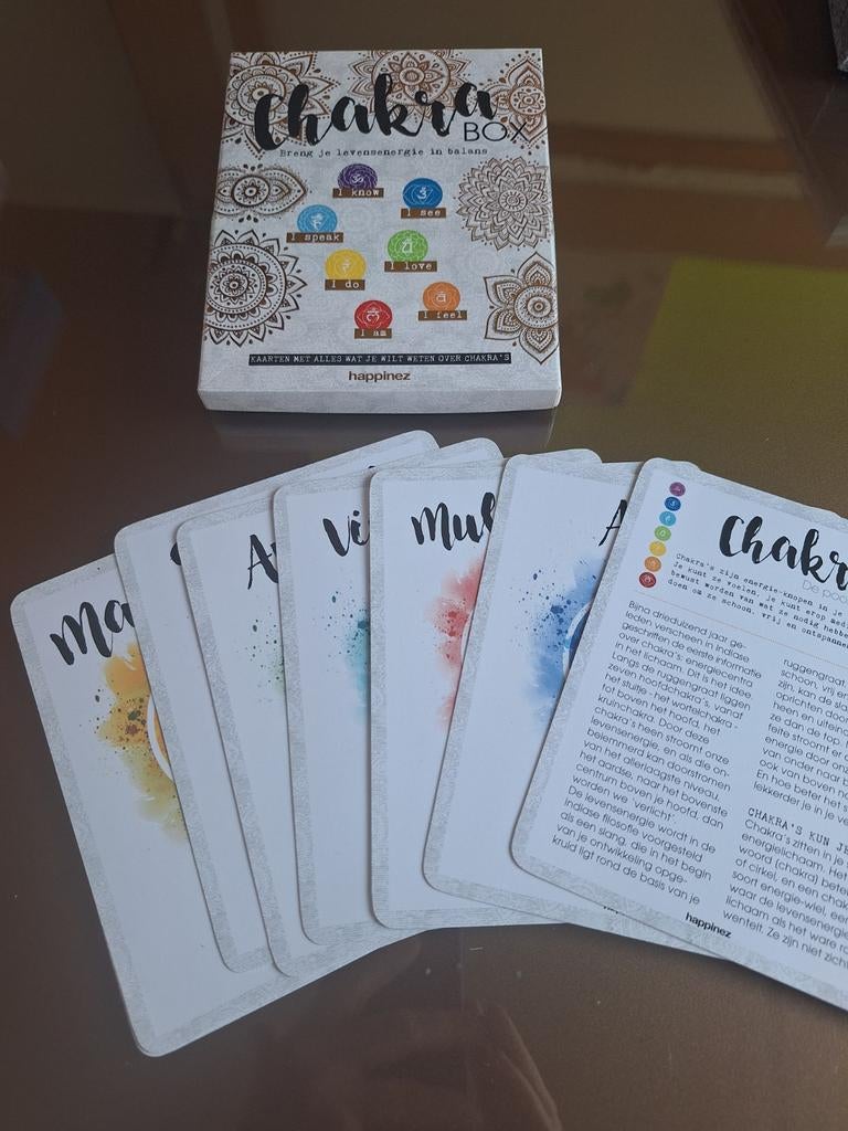 Chakra box met kaarten van Happinez, Ophalen of Verzenden, Speelkaart(en)