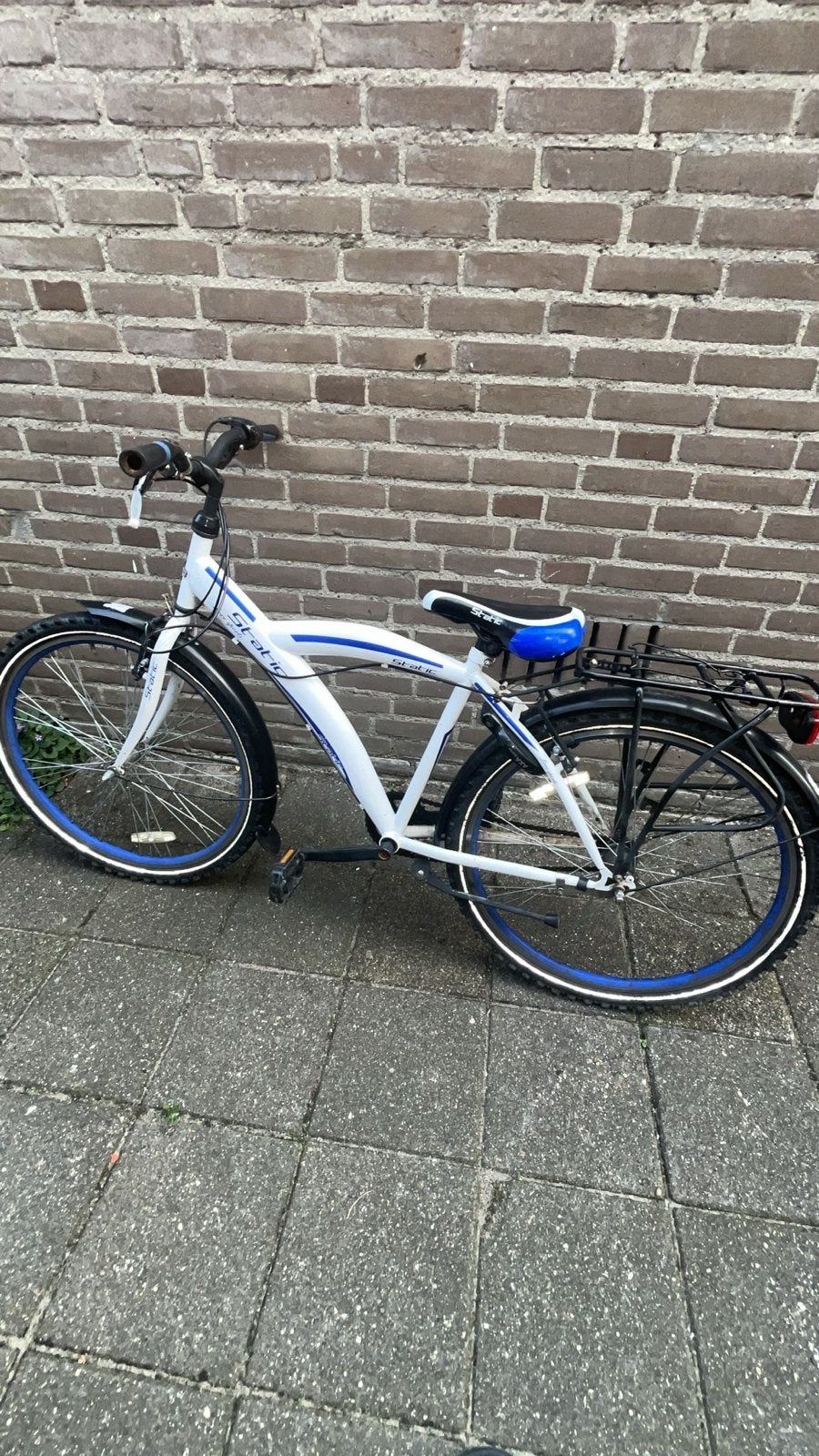 22 inch fiets - Wit/Blauw, Ophalen, Gebruikt, 20 inch of meer