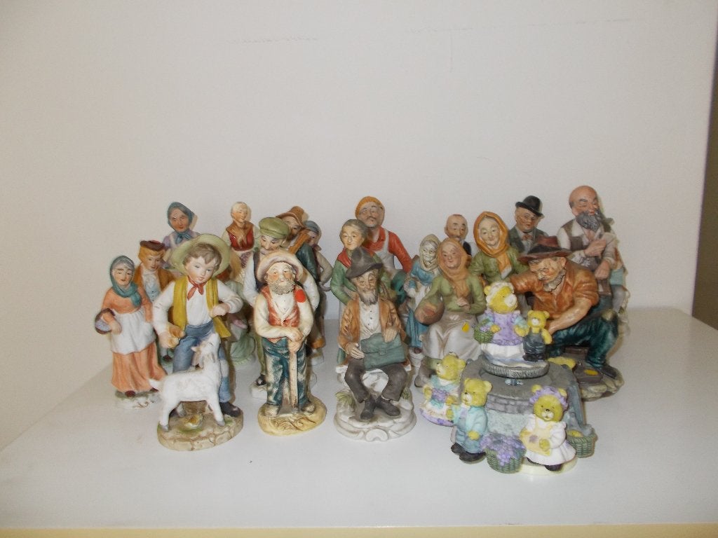 Grote collectie vintage beeldjes van mensen, Ophalen of Verzenden, Zo goed als nieuw, Mens