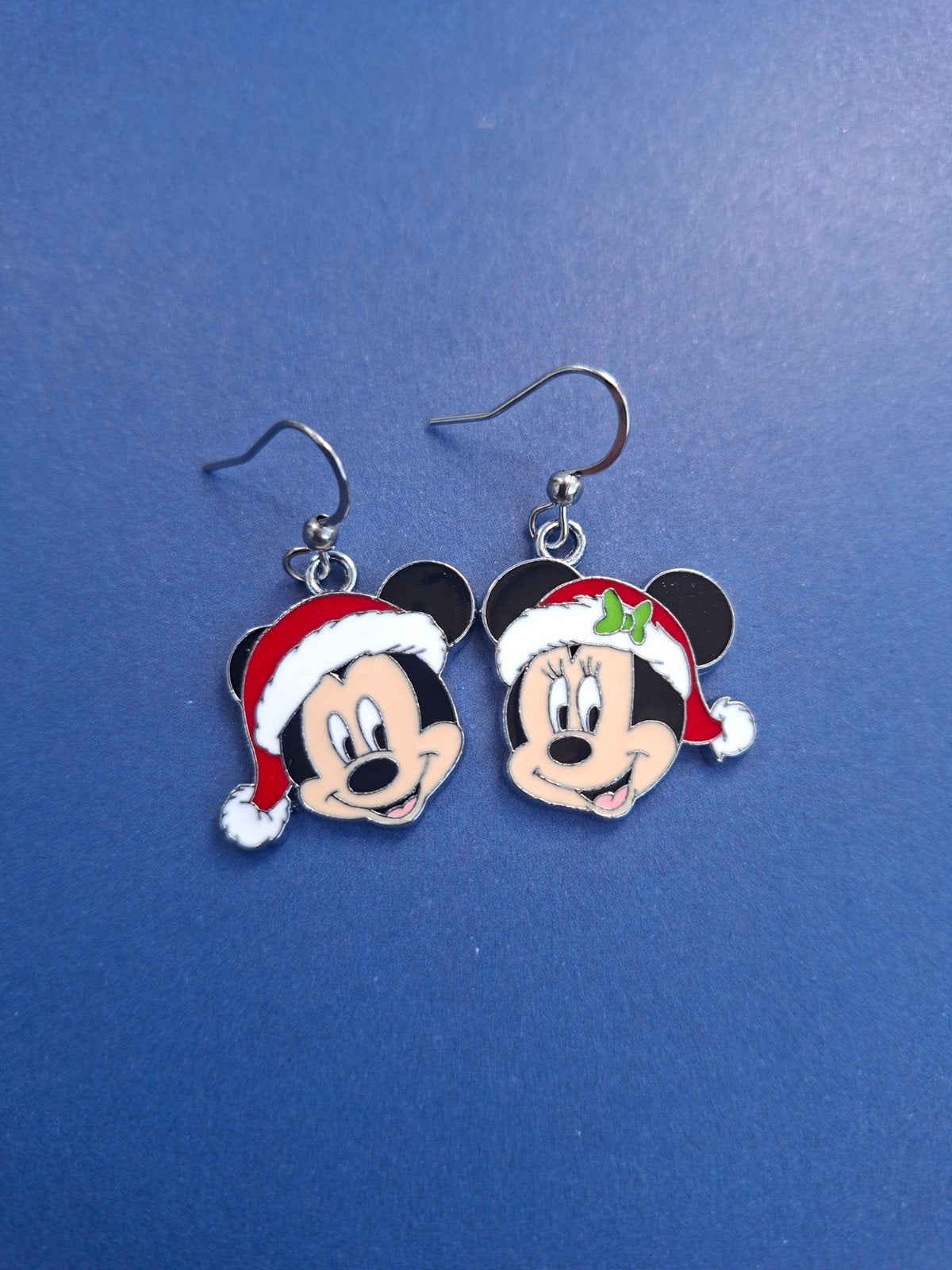 oorbellen kerst Mickey Mouse Minnie Mouse, Overige materialen, Hangers, Nieuw, Ophalen of Verzenden
