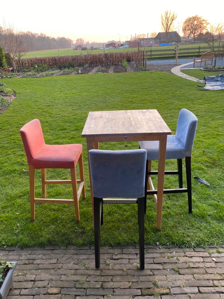 Statafel met 3 stoelen ikea, Huis en Inrichting, Ophalen, Gebruikt