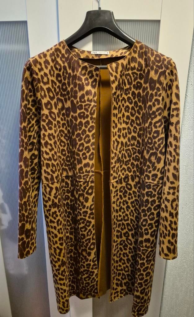 ZARA Leopard Print Jasje/Vest - Maat M, Bruin, Ophalen of Verzenden, Zo goed als nieuw, Maat 38/40 (M)