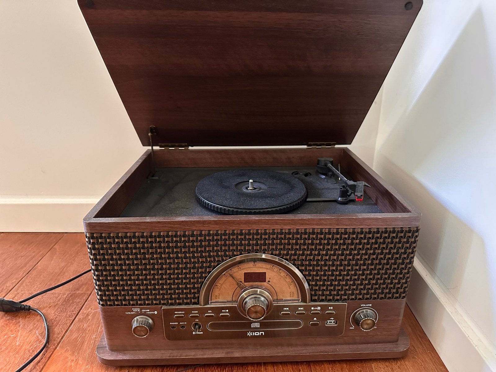 Multifunctionele Cd speler, Bluetooth radio en platenspeler, Ophalen, Zo goed als nieuw, Platenspeler, Overige merken