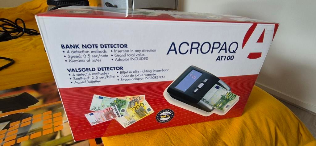 Valsgelddetector Acropaq AT100 - Nieuw in doos, Ophalen